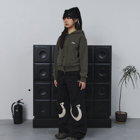 Tansanmagnesium Big Button Pony Hotfix Hoodie Zip-Up