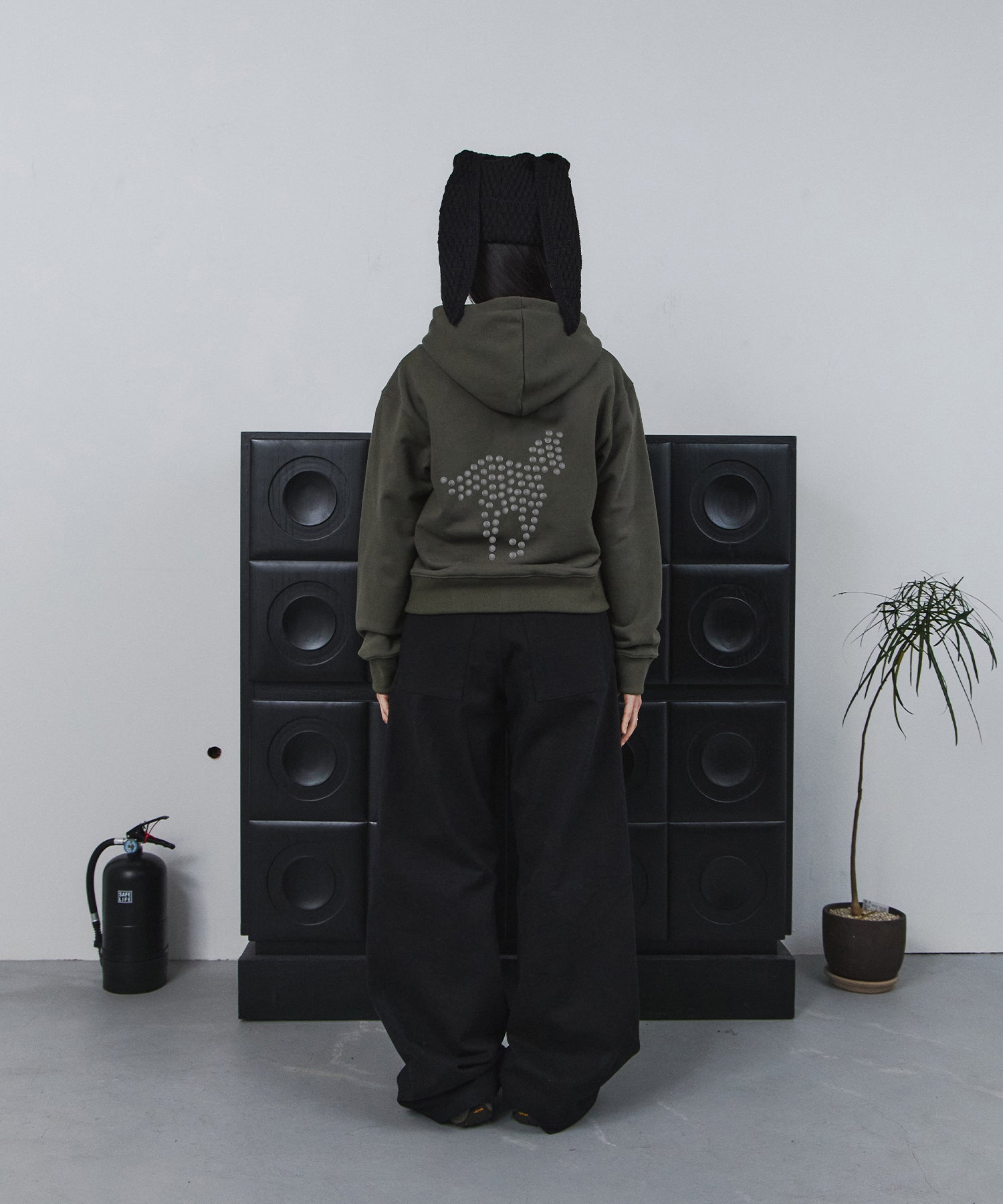 Tansanmagnesium Big Button Pony Hotfix Hoodie Zip-Up