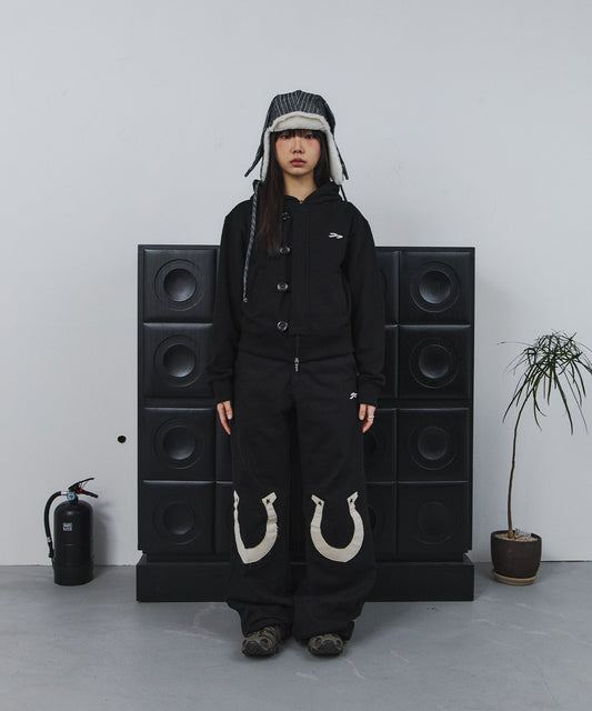 Tansanmagnesium Big Button Pony Hotfix Hoodie Zip-Up