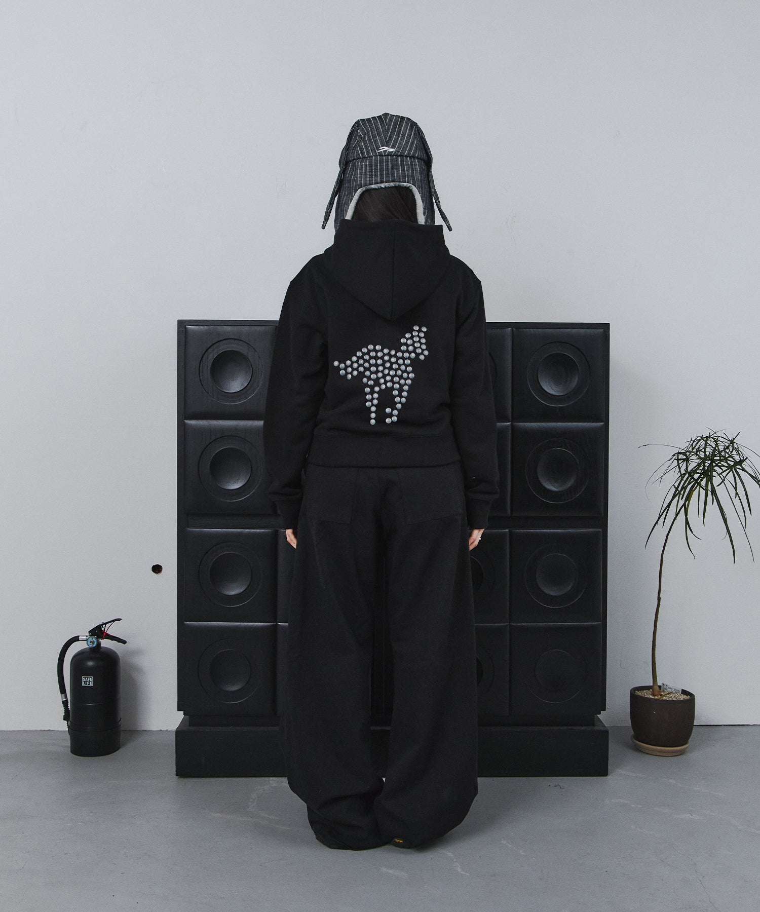 Tansanmagnesium Big Button Pony Hotfix Hoodie Zip-Up