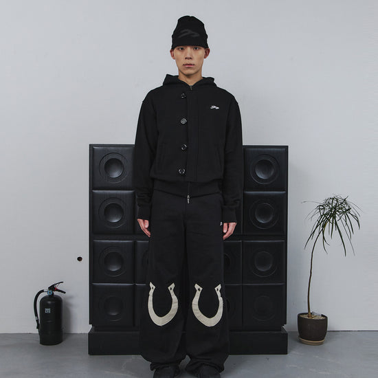 Tansanmagnesium Big Button Pony Hotfix Hoodie Zip-Up