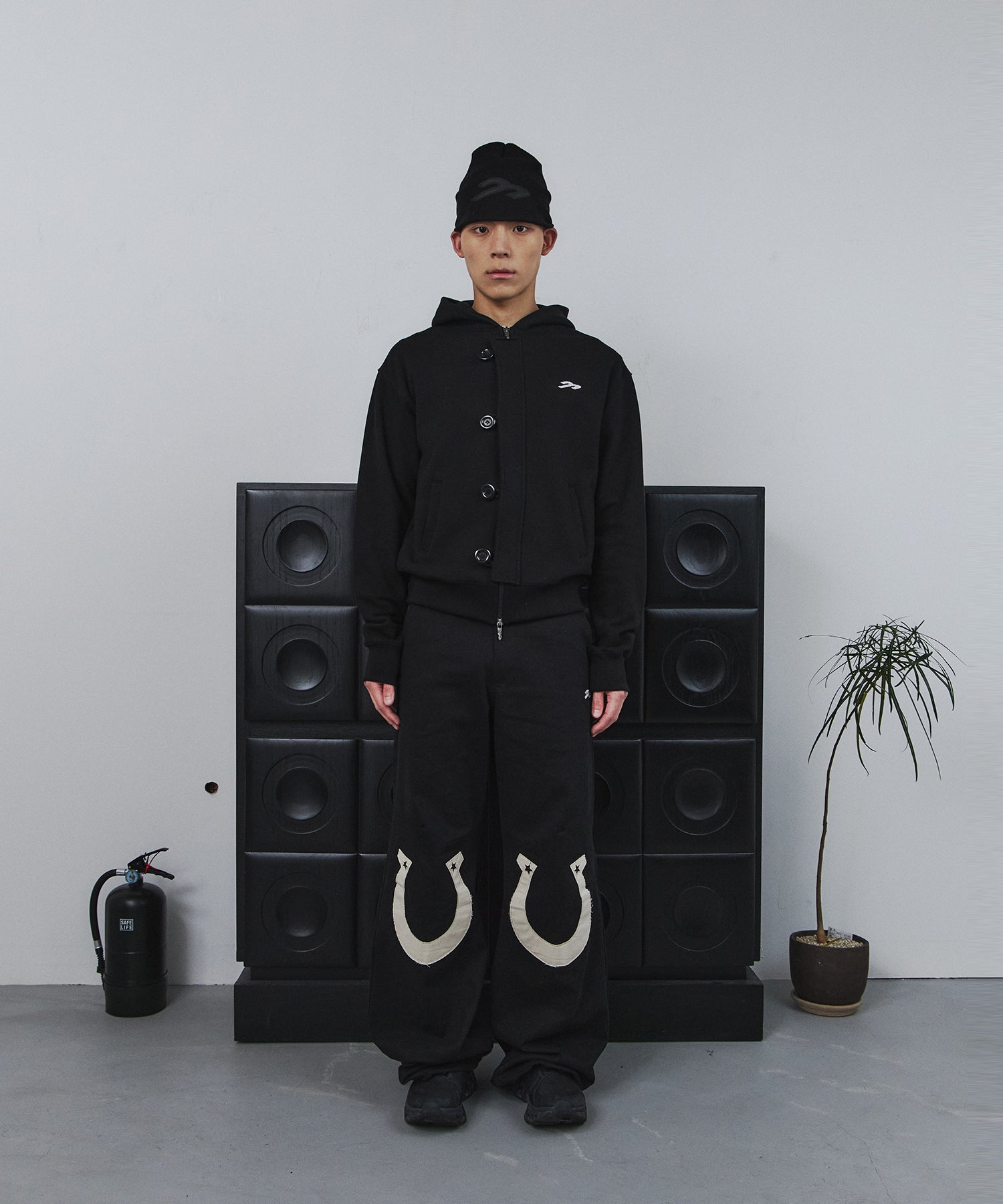 Tansanmagnesium Big Button Pony Hotfix Hoodie Zip-Up