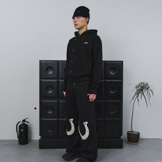 Tansanmagnesium Big Button Pony Hotfix Hoodie Zip-Up