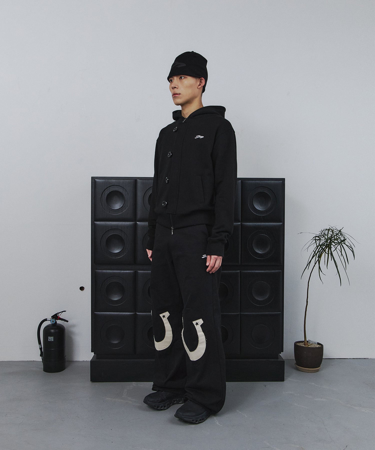Tansanmagnesium Big Button Pony Hotfix Hoodie Zip-Up