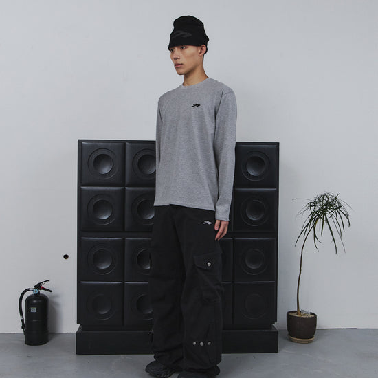 Tansanmagnesium Cross Appliqué Long Sleeve