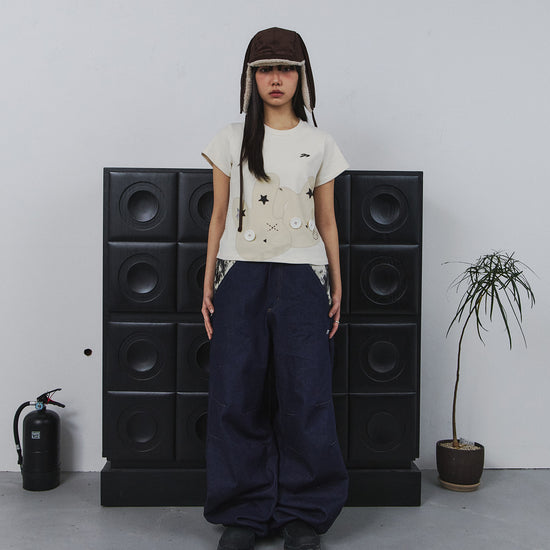 Tansanmagnesium (5/12 Pre-order Delivery) Rabbit Button T-Shirt (Ivory)