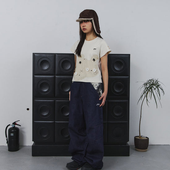 Tansanmagnesium (5/12 Pre-order Delivery) Rabbit Button T-Shirt (Ivory)