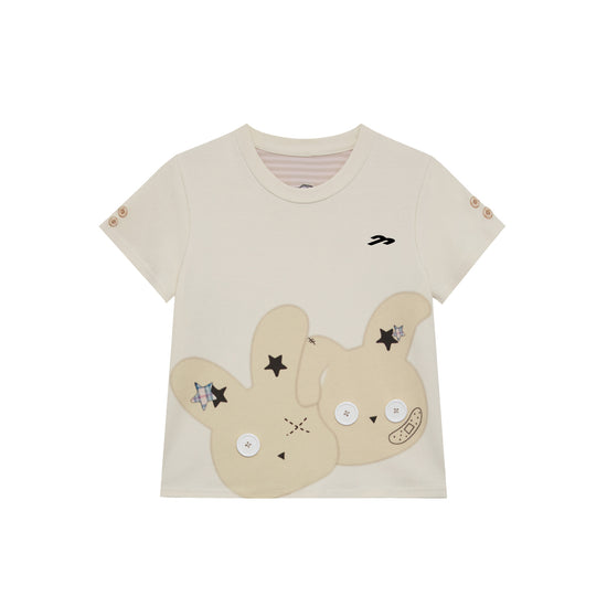 Tansanmagnesium (5/12 Pre-order Delivery) Rabbit Button T-Shirt (Ivory)