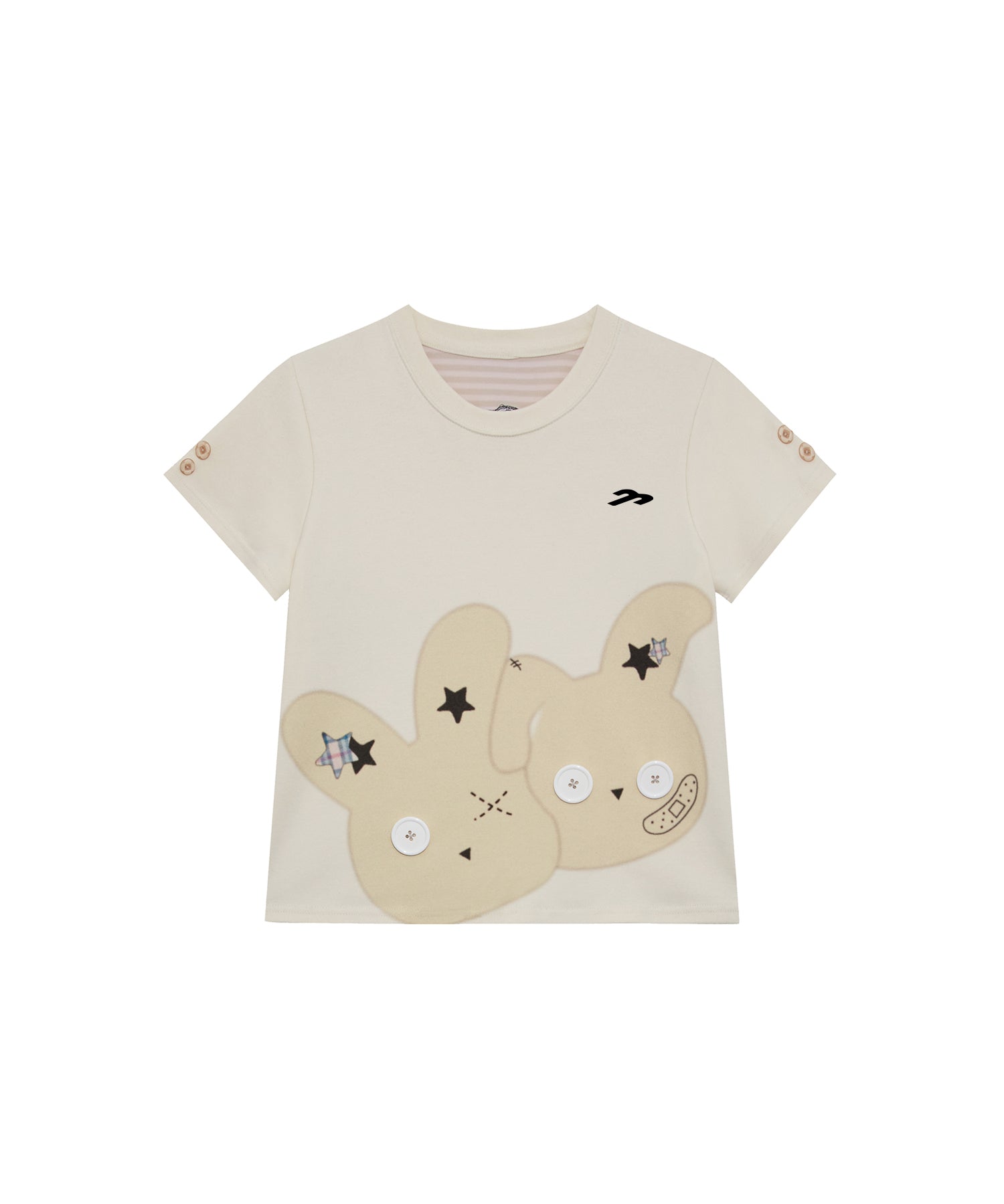 Tansanmagnesium (5/12 Pre-order Delivery) Rabbit Button T-Shirt (Ivory)