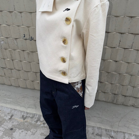 Tansanmagnesium Big Button High Neck Jacket