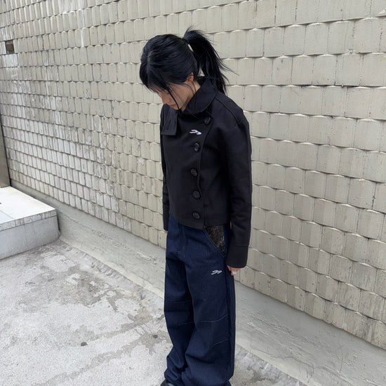 Tansanmagnesium Big Button High Neck Jacket