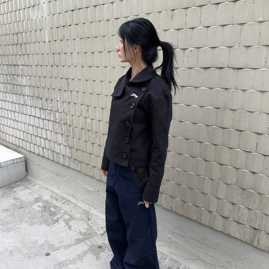 Tansanmagnesium Big Button High Neck Jacket