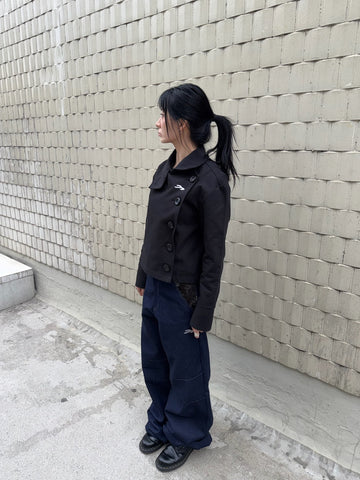Tansanmagnesium Big Button High Neck Jacket