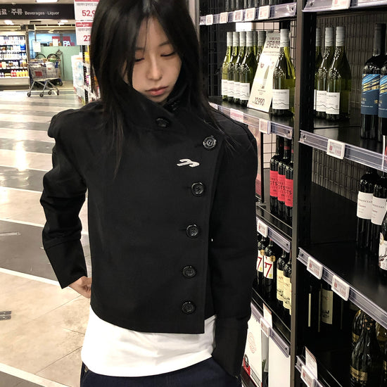 Tansanmagnesium Big Button High Neck Jacket