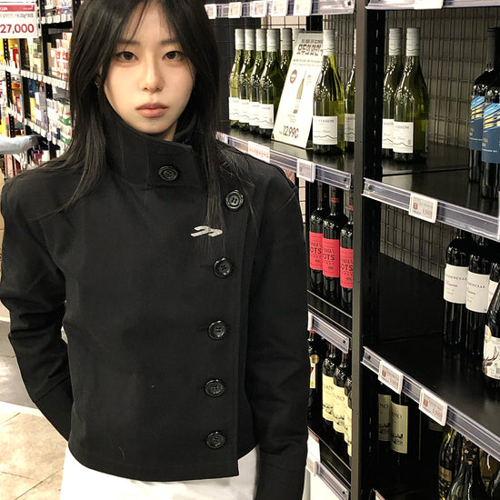 Tansanmagnesium Big Button High Neck Jacket