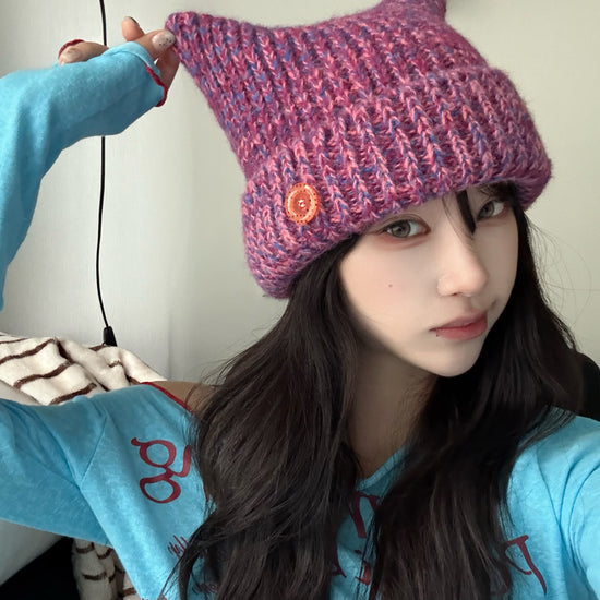 Tansanmagnesium Button Cat Beanie
