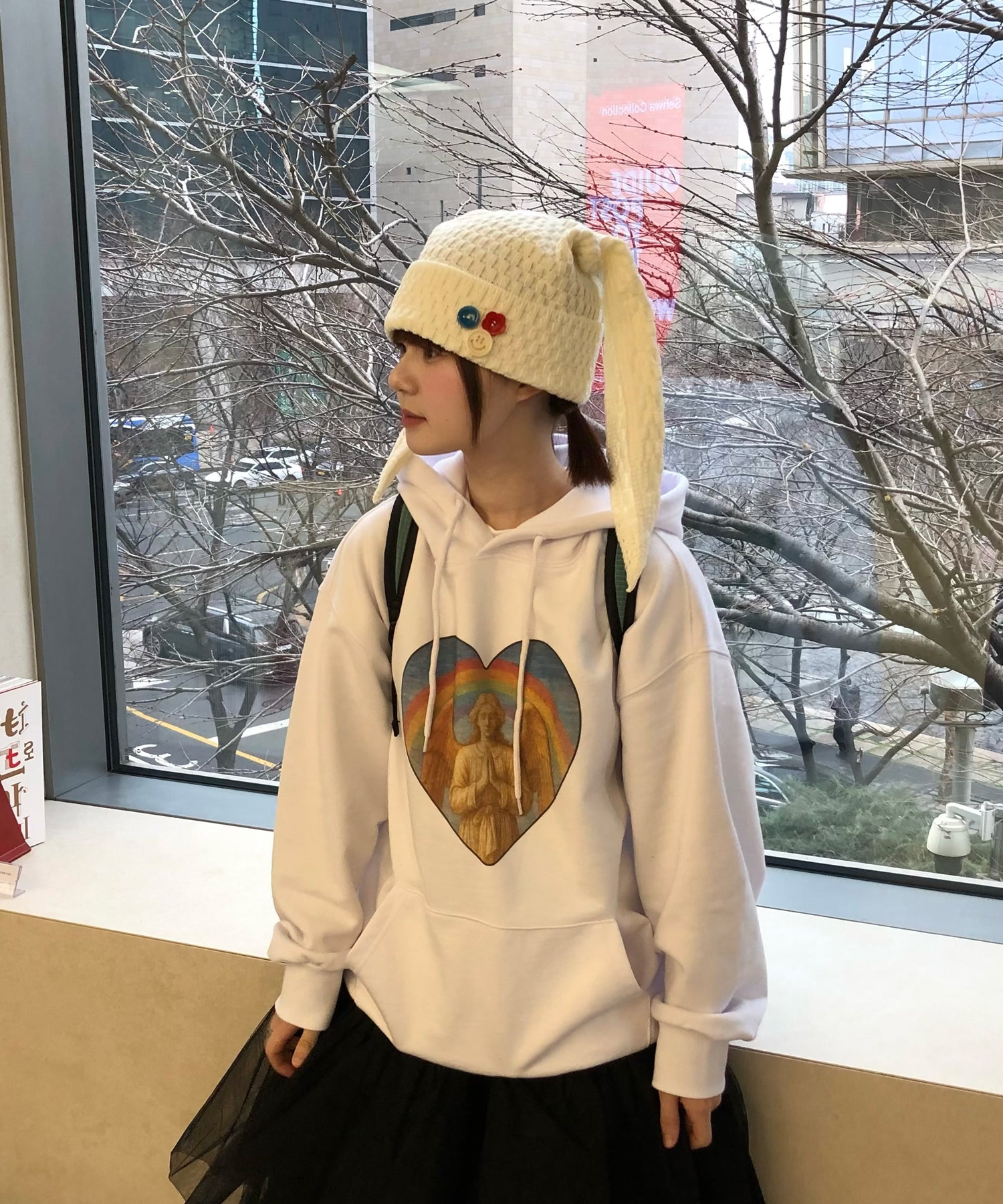 Tansanmagnesium Button Rabbit Beanie