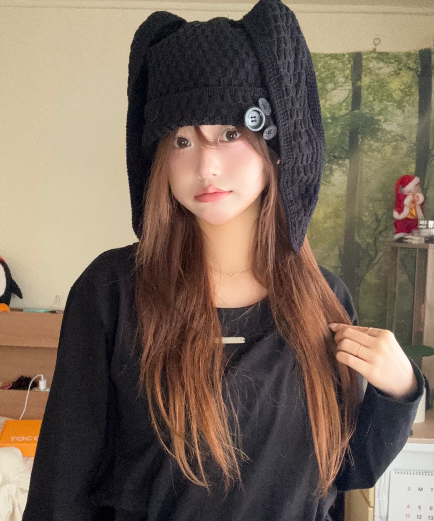 Tansanmagnesium Button Rabbit Beanie
