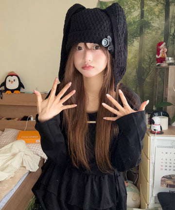 Tansanmagnesium Button Rabbit Beanie