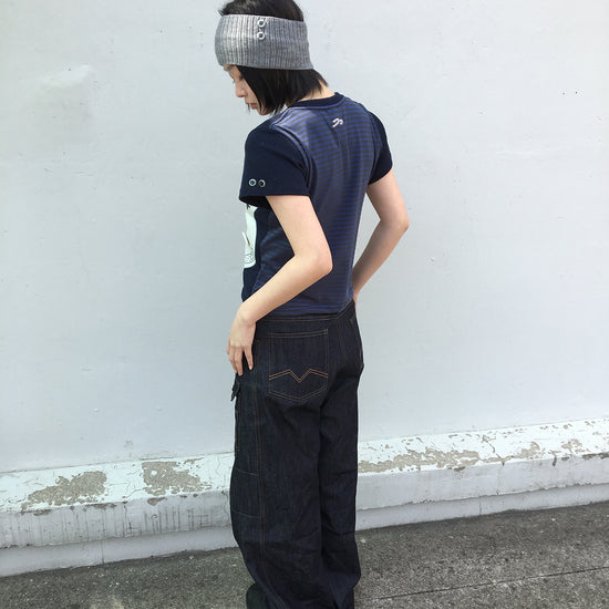 Tansanmagnesium (5/12 Pre-Order) Rabbit Button T-Shirt (Navy)