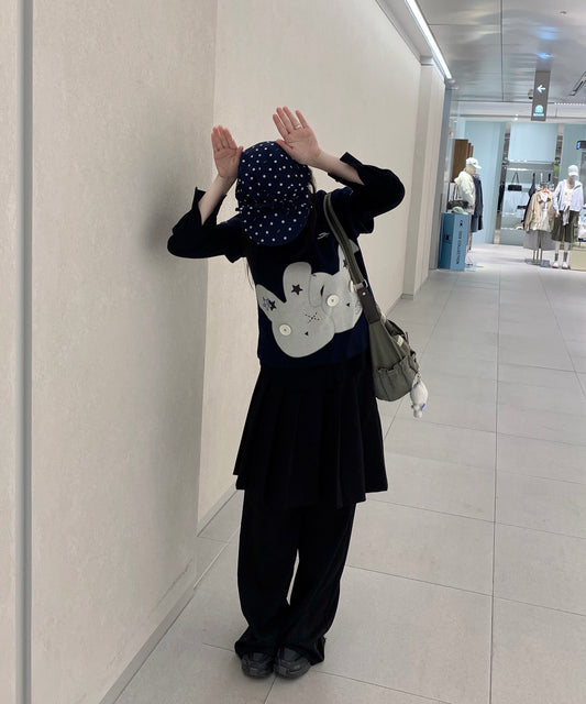 Tansanmagnesium (5/12 Pre-Order) Rabbit Button T-Shirt (Navy)