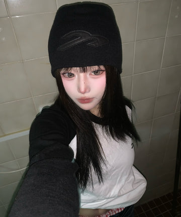 Tansanmagnesium Sullano x Tansanmagnesium Cross Stitch Leather Beanie